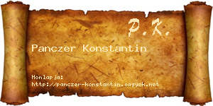 Panczer Konstantin névjegykártya